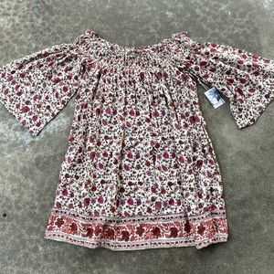 Off the shoulder floral flowy dress